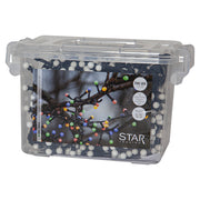 Meleg fehér fényű, 700 LED-es bogyós fényfüzér.