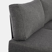 Konnor kültéri kanapé párna részlet fekete olefin huzattal