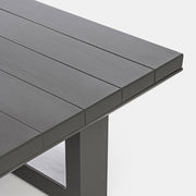 Konnor kültéri dohányzóasztal fekete porszórt alumíniumból sarok részlete