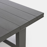 Konnor kültéri dohányzóasztal fekete porszórt alumíniumból sarok részlete