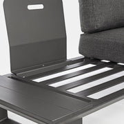 Konnor háromszemélyes kerti kanapé szerkezete párnák nélkül