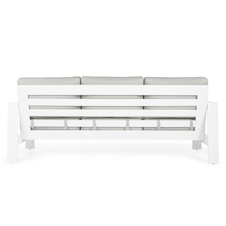 A kortárs stílusú, fehér színű ülőgarnitúra kanapé tagja.