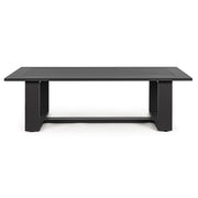 A kortárs stílusú, fekte-fehér színű ülőgarnitúra dohányzóasztal tagja.