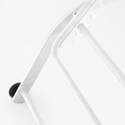 kortárs stílusú, dönthető, fehér színű, alumínium kerti napozóágy