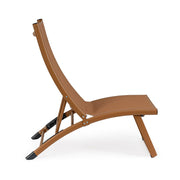 Kortárs stílusú, dönthető, agyagbarna színű, alumínium kerti pihenőszék