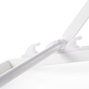 kortárs stílusú, dönthető, fehér színű, alumínium kerti pihenőszék