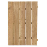 Bővíthető, sötétszürke színű alumínium étkezőasztal natúr színű teakfa fedlappal.