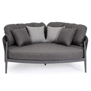 Kétszemélyes, szürke színű, kerti pihenőágy alumínium vázzal, kötélfonat burkolattal