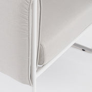 Kortárs stílusú, fehér-bézs színű, kerti design fotel