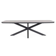 ISACCO antracitszürke kerti étkezőasztal 240 cm