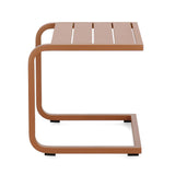 kerti lerakóasztal oldalnézet íves vázzal