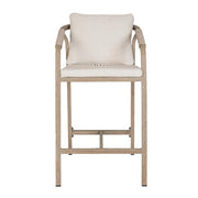 Kalimera kültéri bárszék bézs ülő- és hátpárnával – frontális nézet