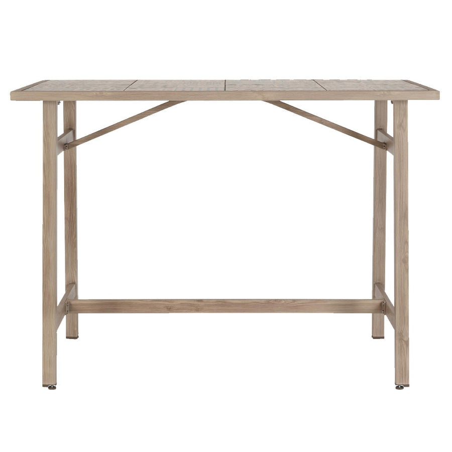 Kalimera kerti bárasztal porcelán mozaikos asztallappal – frontális nézet