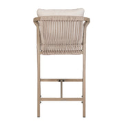 Kalimera kültéri bárszék bézs ülő- és hátpárnával – hátulsó nézet