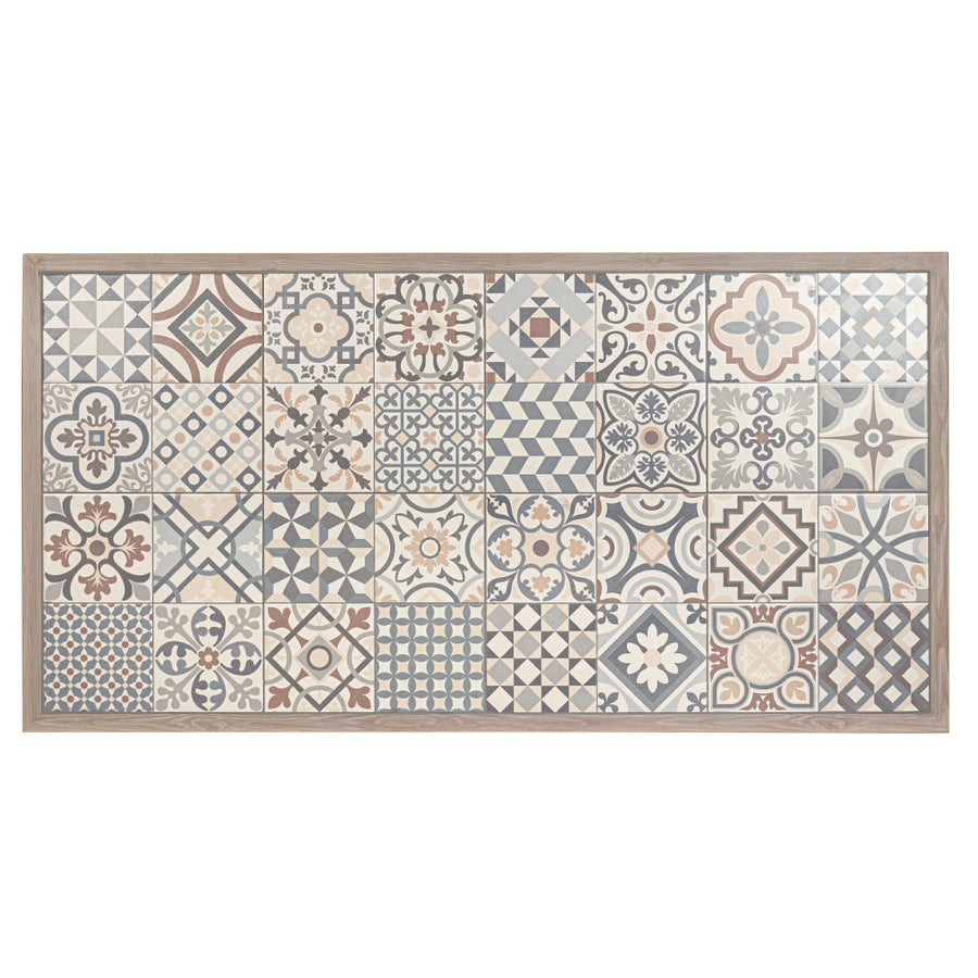 Mediterrán mozaik mintás porcelán asztallap felülnézet – Kalimera kerti bárasztal