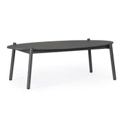 Miravet kültéri dohányzóasztal fekete szinterezett kő asztallappal