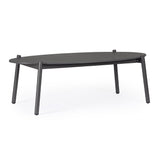 Miravet kültéri dohányzóasztal fekete szinterezett kő asztallappal