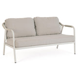 Miravet kétszemélyes kerti kanapé bézs színű alumínium szerkezettel