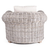 rattan fotel hátulnézet robusztus kézzel font szerkezettel