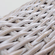 természetes rattan fonás részlet világos antikolt felület textúra