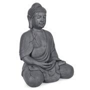 Fekete ülő Buddha szobor 71 cm – Pattaya kollekció, antikolt felület, teljes nézet