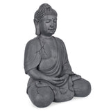 Fekete ülő Buddha szobor 71 cm – Pattaya kollekció, antikolt felület, teljes nézet