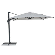 dönthető oldalkaros napernyő fekete vázzal oldalnézetből