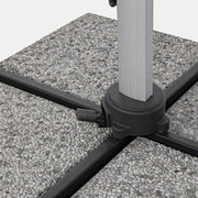 acél kereszt talp beton járólapokkal stabilizálva