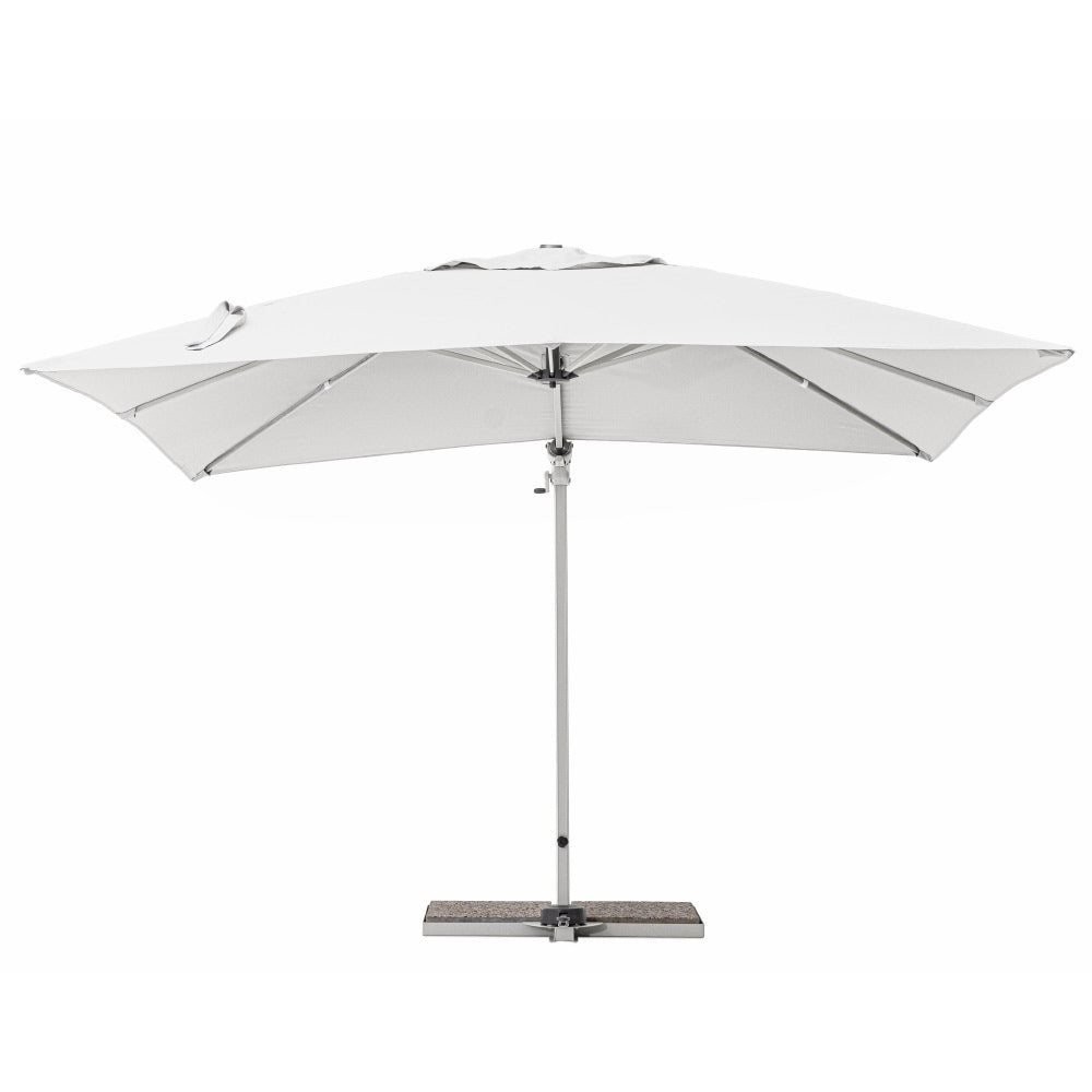 modern alumínium napernyő elölnézet világosszürke ponyvával