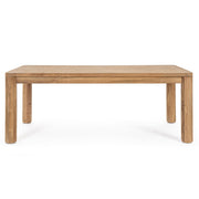 Nagy méretű, natúr színű, újrahasznosított teakfából készült, kültéri étkezőasztal