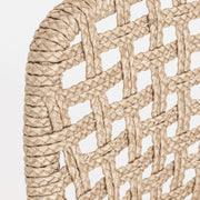 Kortárs stílusú, alumínium vázas, natúr színű kerti szék teakfa lábakkal