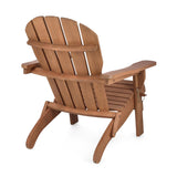 Hátsó nézet – natúr színű kerti karosszék döntött háttámlával