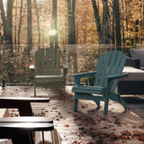 Zsályazöld összehajtható kerti karosszék teraszon – Adirondack stílusú megjelenés