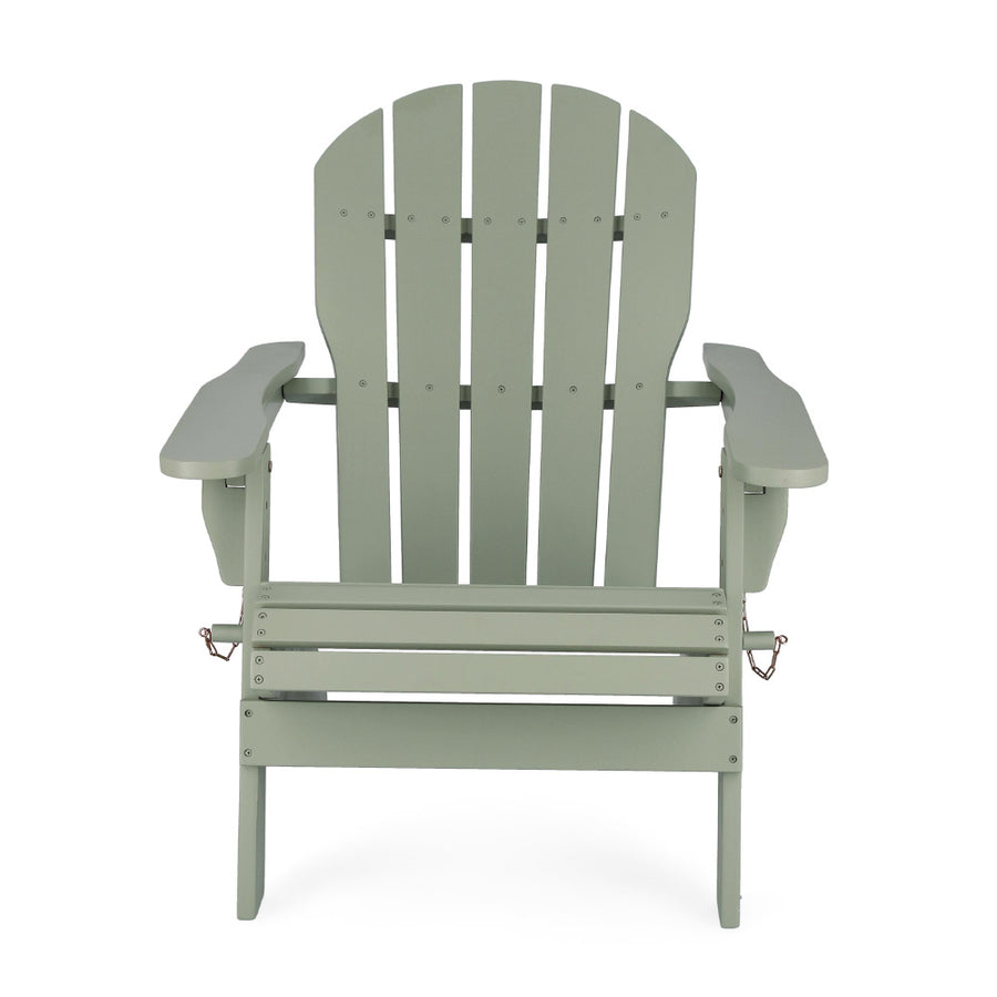 Elölnézet – zsályazöld akáciafa kültéri karosszék karfákkal