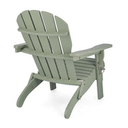 Hátsó nézet – zsályazöld kerti karosszék döntött háttámlával