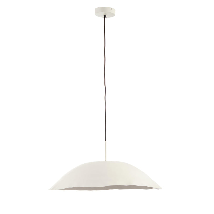 Kortárs stílusú, matt fehér színű, 60,5 cm átmérőjű, design függeszték lámpa