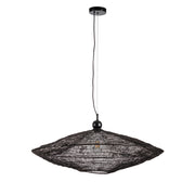 Kortárs stílusú, fekete színű, dróthálóból készült, design függeszték lámpa