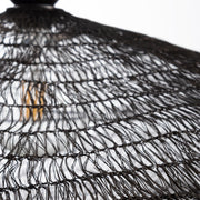 Kortárs stílusú, fekete színű, dróthálóból készült, design függeszték lámpa