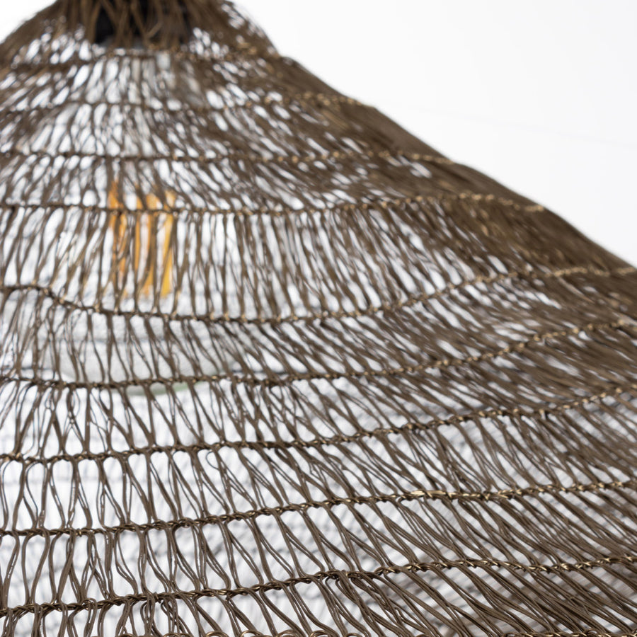 Kortárs stílusú, aranyszínű, dróthálóból készült, design függeszték lámpa