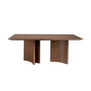 Kortárs stílusú, nagyméretű, diófa furnérral borított, dizájn étkezőasztal.