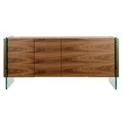 Angel Cerdá dizájn komód elölnézetben üveg lábazattal