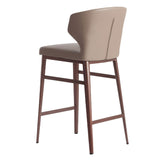 Angel Cerdá műbőr bárszék bronz acél lábakkal hátulról