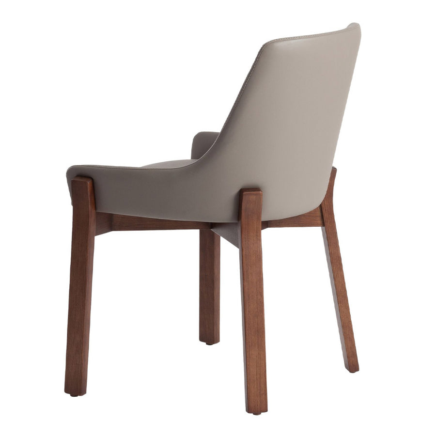 Angel Cerdá kőrisfa szerkezetű étkezőszék hátulnézet