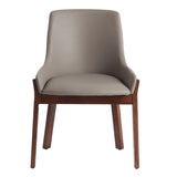 Angel Cerdá krémszínű kárpitozott szék front nézetből