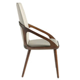 Angel Cerdá kőrisfa karosszék oldalnézetben ívelt fa karfával