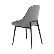 Világosszürke szövet étkezőszék 78 cm