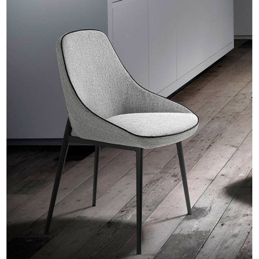 Világosszürke szövet étkezőszék 78 cm