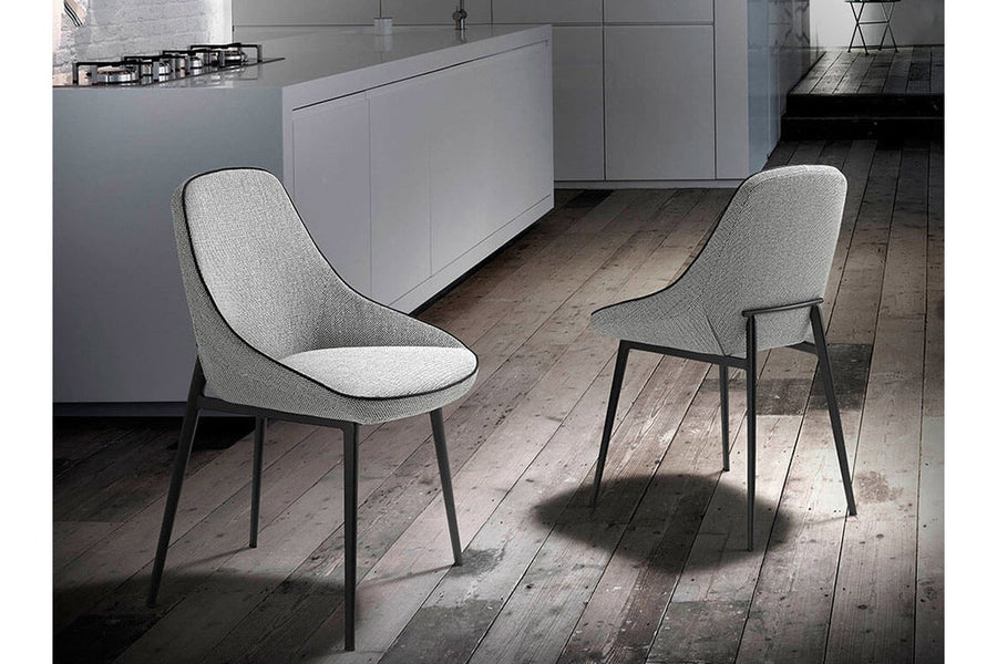 Világosszürke szövet étkezőszék 78 cm