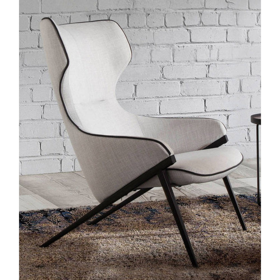 Kortárs szövet fotel világosszürke 102 cm