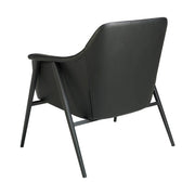 Kortárs stílusú, fekete színű, acél szerkezetű, formatervezett dizájn karosszék.